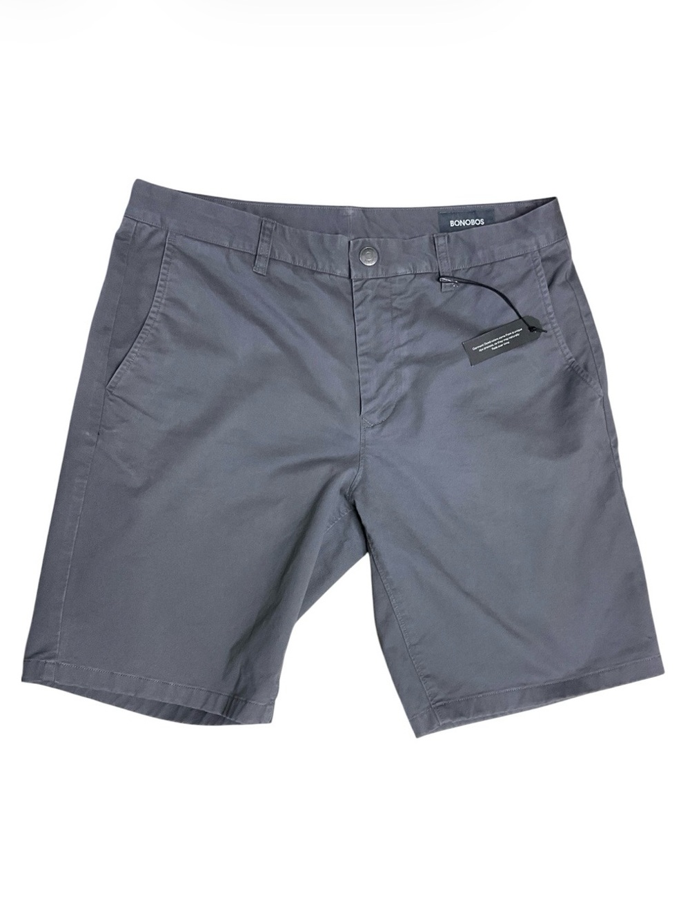 NWT Bonobos Men’s Washed Chino Shorts - Grey - Size 33 x 7" Inseam